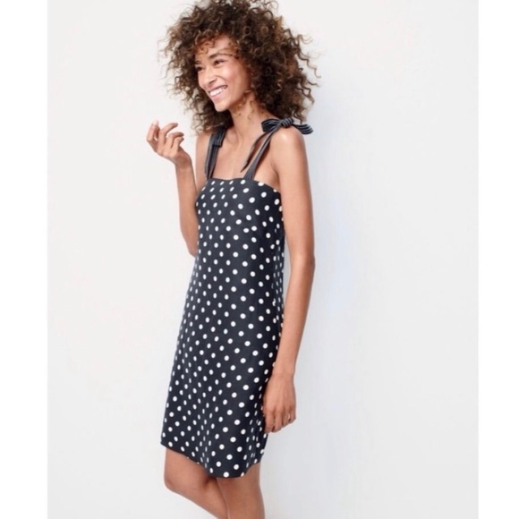 J. Crew Dresses & Skirts - J. Crew Black and White Polka Dot Mini Dress